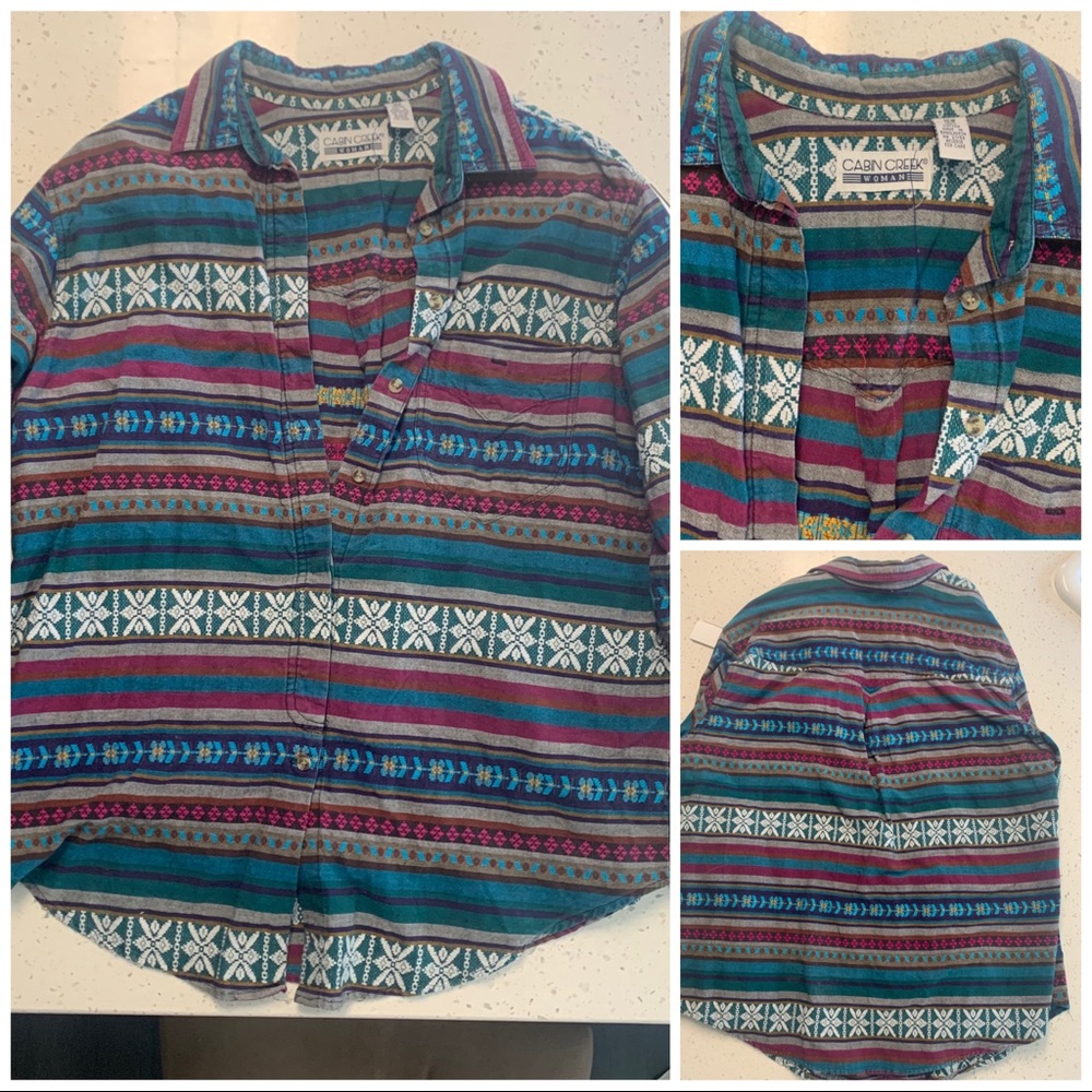 Vintage Cabin Creek Pullover Flannel